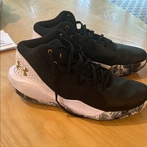 Under Armour Black and White Basketball Sneakers